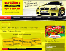Tablet Screenshot of fahrschule-k-team.de
